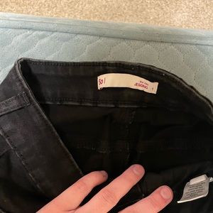 Black skinny jeggings. Size 1.